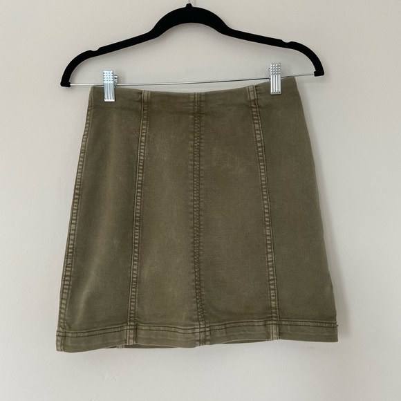 Free People Dresses & Skirts - Free People Modern Femme Mini Skirt in Olive Green size 6